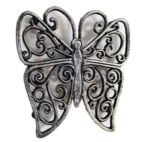 Plat à fonte papillon, Argent rustique