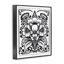 «Bold Vintage Blooms Outline», estampe numérique encadrée, design par lettré et doublé