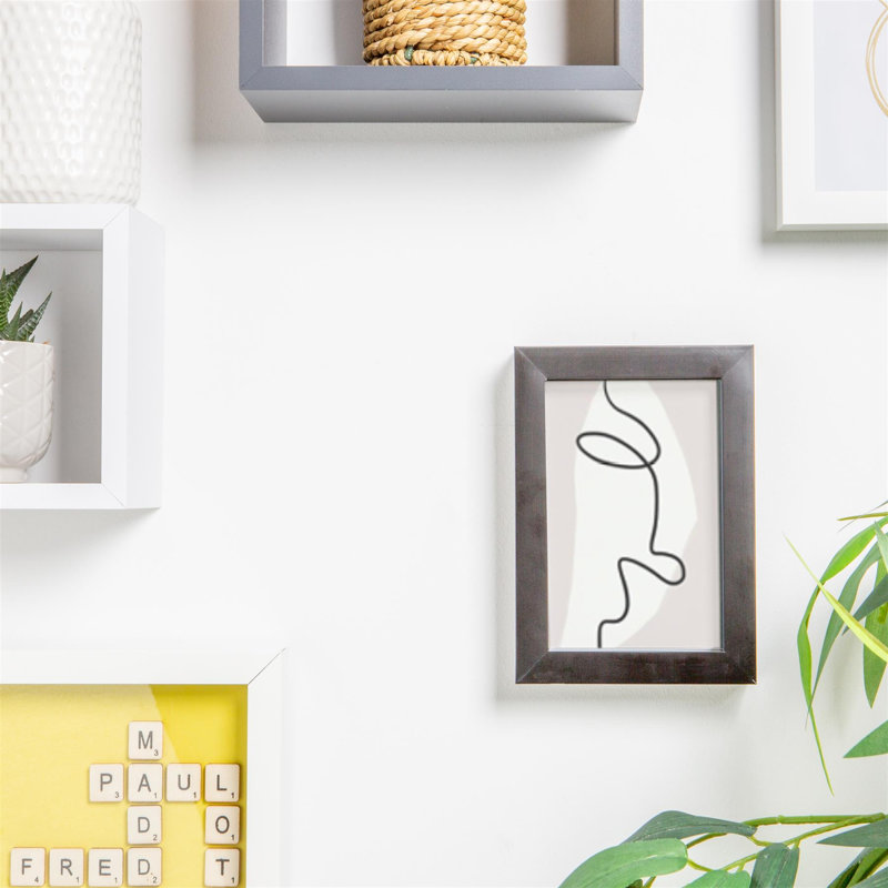 Photo Frame with 4" x 6" Mount - 5" x 7" - Black/Ivory, Black, 12.50cm W x 17.50cm H x 2cm D