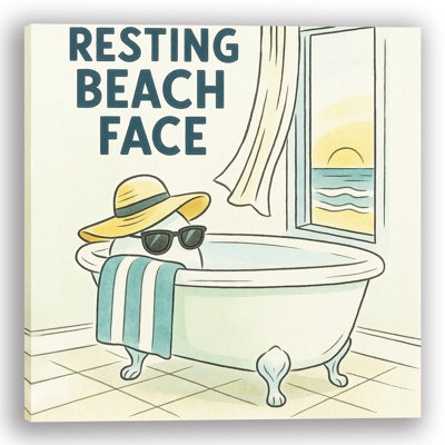 «Resting Beach Face» - art mural sur toile