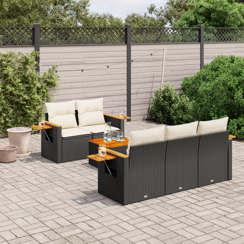 Vidaxl Garden Sofa Set Black