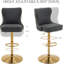Tabouret de bar Juddson, tabourets de bar pivotants à haut dossier, chaises de bar pour comptoir de bar de café-restaurant