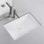 Lavabo de salle de bain encastré rectangulaire en céramique 21 po sous le comptoir