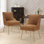 Chaise d'appoint en velours Magallanes