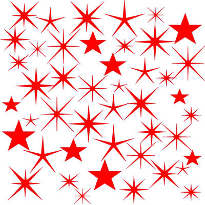 Décalcomanie murale étoiles assorties Hurtado