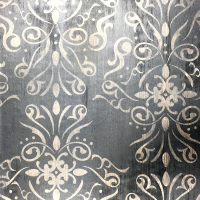 Freda Damask Metallic Wallpaper Roll