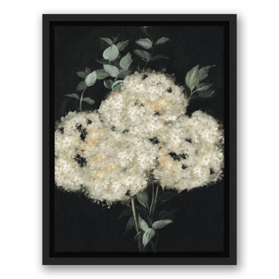 «Moody Hydrangeas», reproduction sur toile encadrée