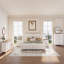 Ensemble de chambre à coucher 2 pièces 2 pièces, 5 tiroirs avec commode horizontale à 6 tiroirs