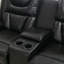 Ensemble de canapés inclinables 3 pièces pour cinéma maison Fauteuil inclinable manuel avec console centrale et bande lumineuse à DEL-1506801974