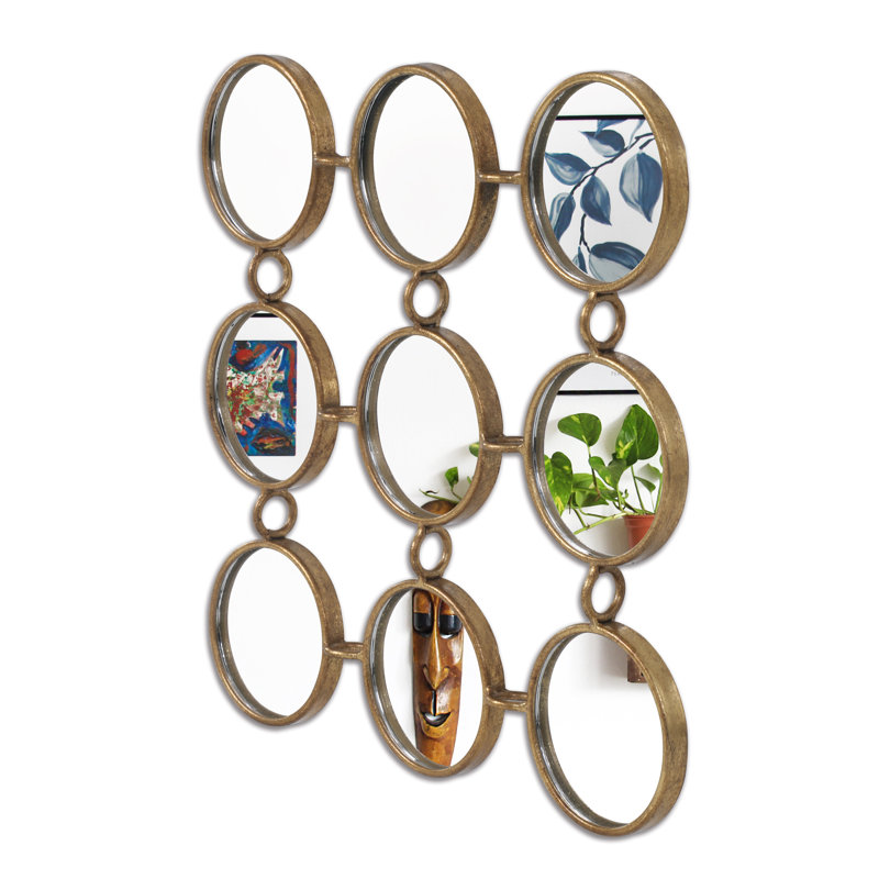 Mini miroir mural, Doré