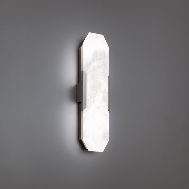 Toulouse Aluminum LED Flush Mounted Sconce, 24" H x 6.38" W x 4" D, Antique Nickel