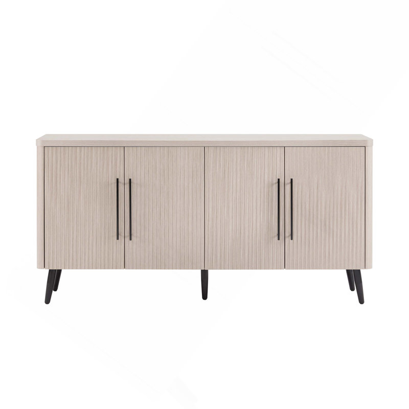 Sideboard In Whitewashed Oak, Brown