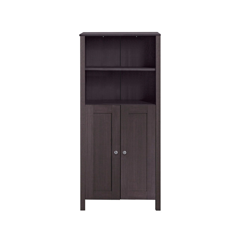 Elbert Freestanding Linen Cabinet, Espresso