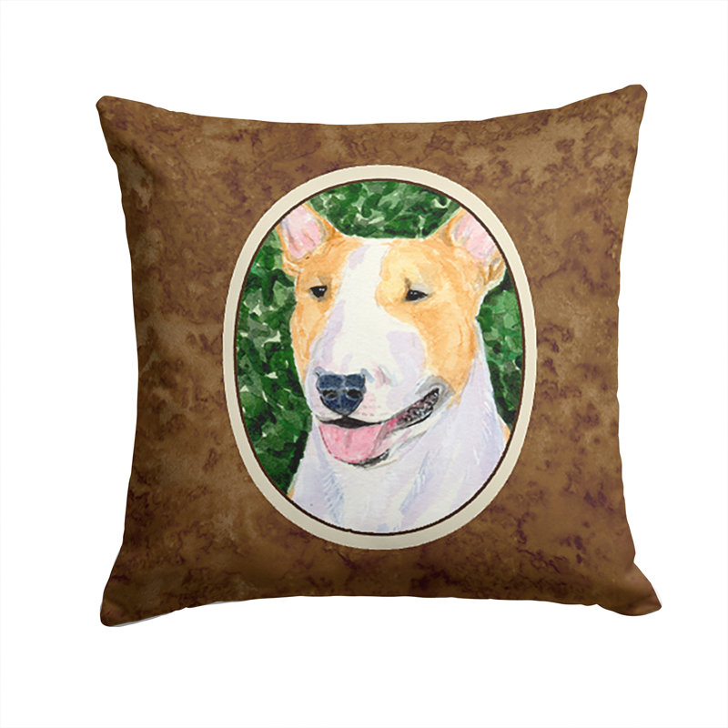 Coussin décoratif carré intérieur/extérieur bull terrier