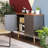 Ashaun Mid-Century 2-Door Accent Cabinet with Shelves - Gray-80556642