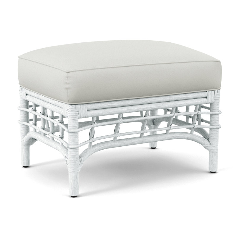 Bridgehampton Ottoman, Oslo Ivory; 0820-91, Celery