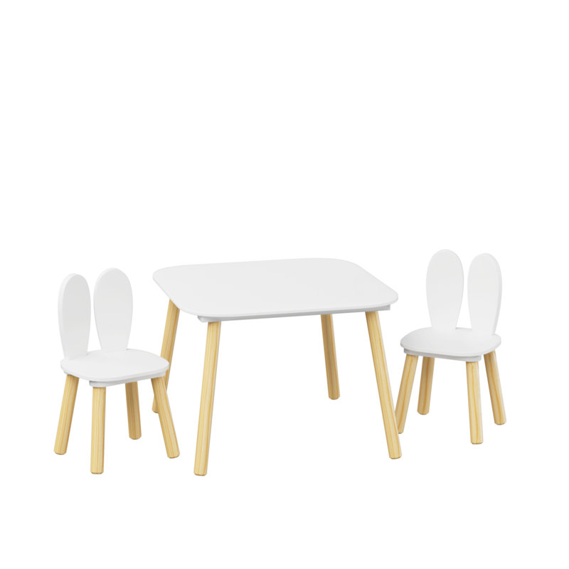 Ensemble de table et 2 chaises Rabbit Kids