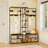Industrial Corner Coat Rack Bench Shoe Storage Entryway Hall Tree With 10 Hooks