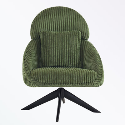 Chaise d'appoint pivotante avec coussin
