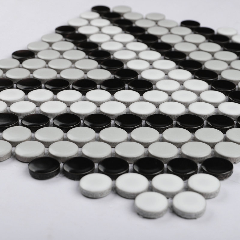 0.75" x 0.75" Porcelain Penny round Wall & Floor Tile