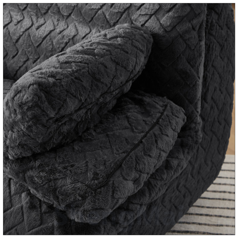 Fauteuil pivotant à compression avec design ergonomique et tissu de qualité supérieure pour un confort ultime, Black