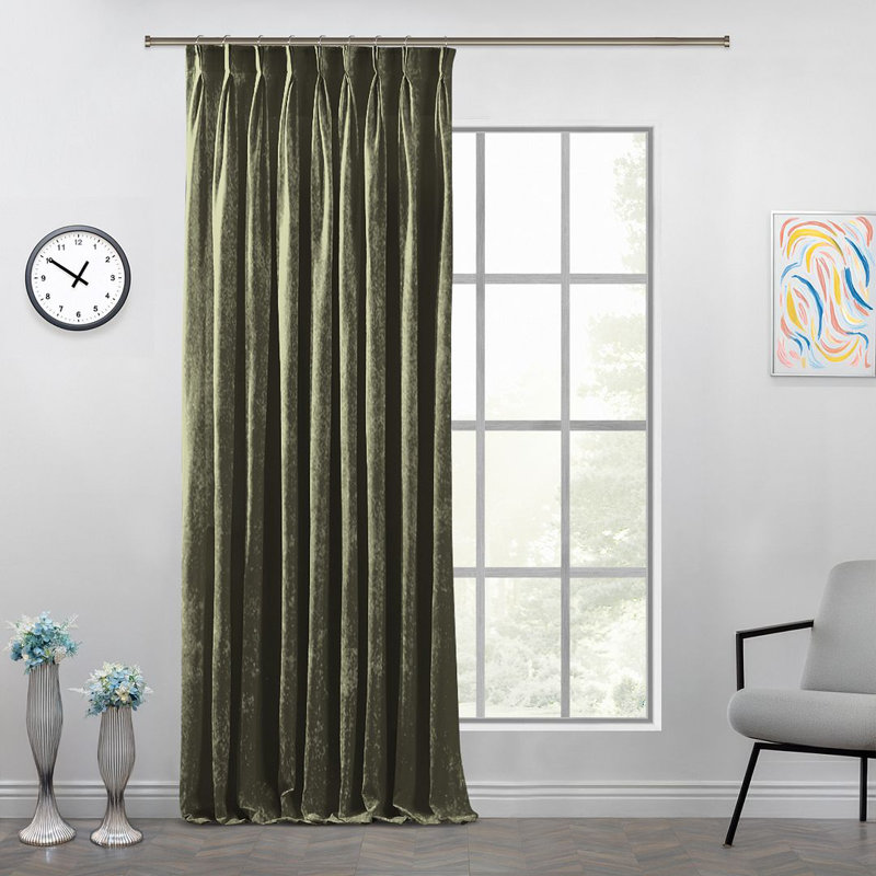 Room Darkening Single Curtain Panel, 130cm Width x 295cm Drop, Juniper