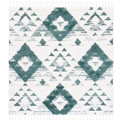 Imraan Tassel Shag Performance Geometric Rug