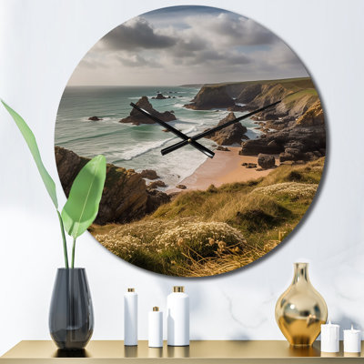 Horloge murale en métal Coastal Horizons V