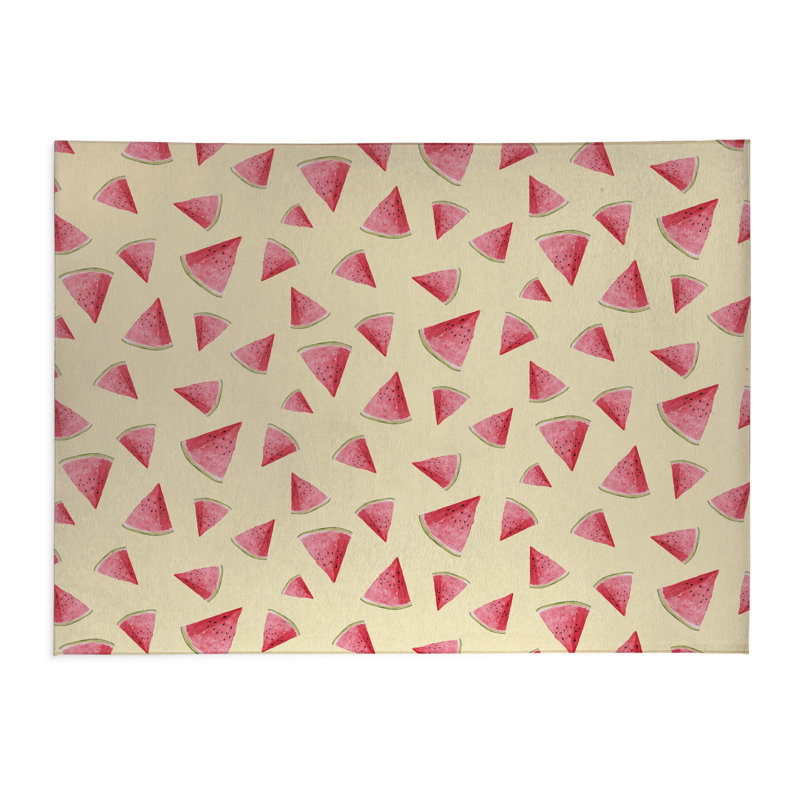 Tapis de bureau Summer Melon, L 60 po x P 84 po, Jaune