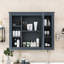 Armoire de salle de bain murale moderne Yanali avec miroir et rangement multi-tablettes-424947087