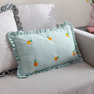 Les Fruites Striped Rectangular Throw Cushion