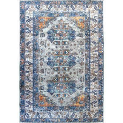 Softwoven Rugs, Runner Machine Washable Rug, 90% Cotton, Non-Slip, Family & Pet Friendly, Stain Resistant, Non-Shed, Traditional Vintage Area Rug For -  Bungalow Rose, B8949AE7DB3546BF8893DAC594A2D06D