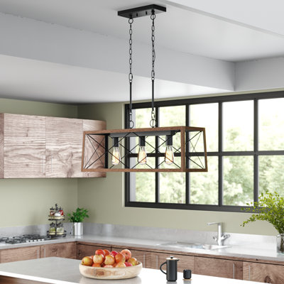 Aaniah 3-Light Dimmable Linear Chandelier