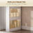 Modern Makeup Vanity Desk with Drawers and LED Mirror and Charging Station