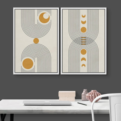 Mid-Century moderne bohème 2 pièces