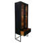 Armoire moderne noire avec plusieurs options de rangement - 31,5 po de largeur minimaliste pour la décoration intérieure 31,5 po x 18 po x 86,5 po