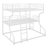 Full XL Over Twin XL Over Queen Triple Bunk Bed with Dual Ladders and Safety Guardrails, Black Metal Frame-921912134