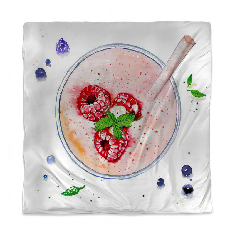 Strawberry & Raspberry Smoothie Pink Kitchen Duvet Cover