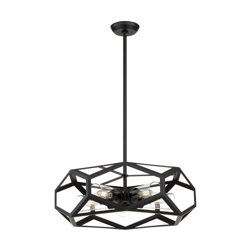 Shelburn 5 - Light Dimmable Geometric Chandelier