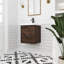 Ensemble de meuble-lavabo simple 18 po avec plateau en céramique Solyana-1142774215