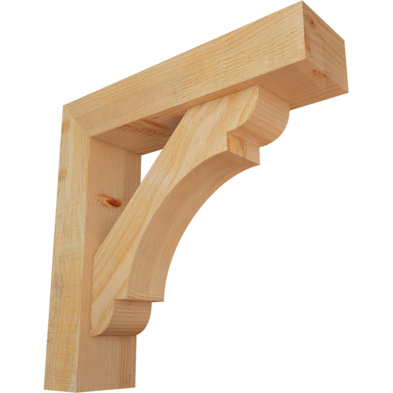 Olympic Block Offset Brace Bracket, 24 x 24, 6"W Douglas Fir (Rough Sawn)