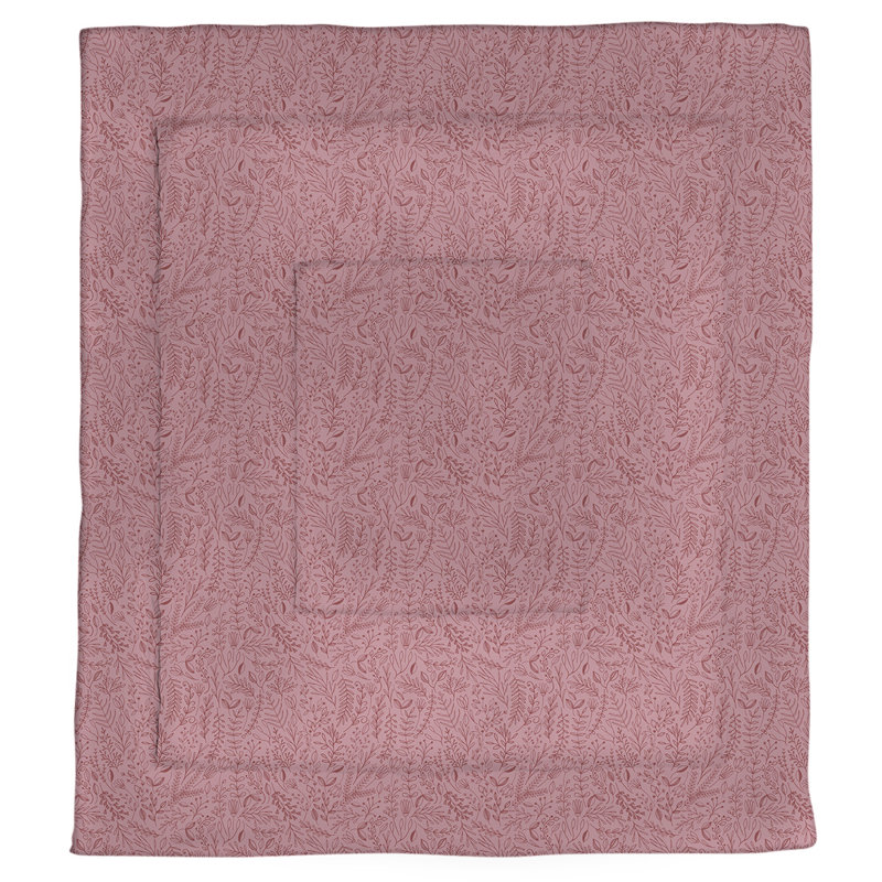 Édredon réversible en microfibre Dana Strider, Édredon très grand, Motif floral rouge