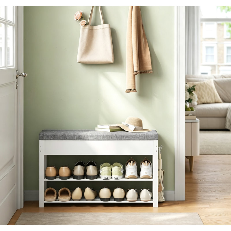 Shoe Storage, White + light gray