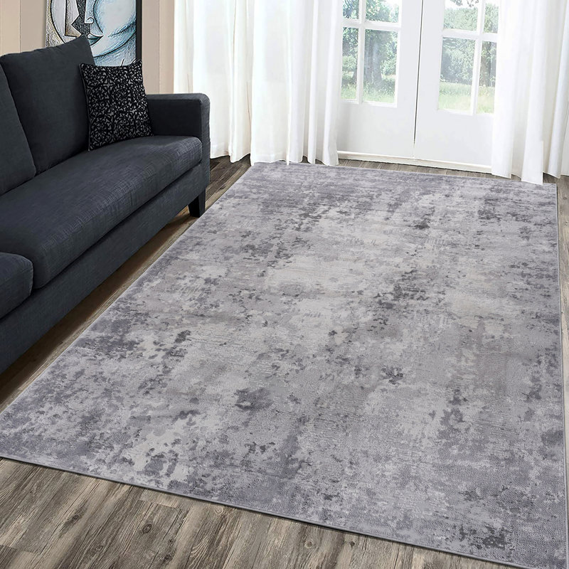 6X9 Abstract Area Rug, Rectangle 6'7" x 7'9"