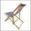 chaise longue populus en bois rayée bleue large bleu rayé (couleur: bleu foncé)