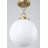 Brunsville 1-Light Glass Shade Semi Flush Mount Ceiling Light