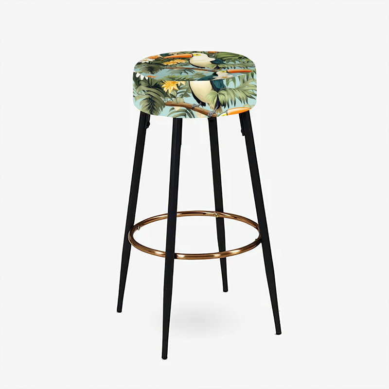 Toucan tropical - motif tropical - ensemble de 2 tabourets de bar tropicaux