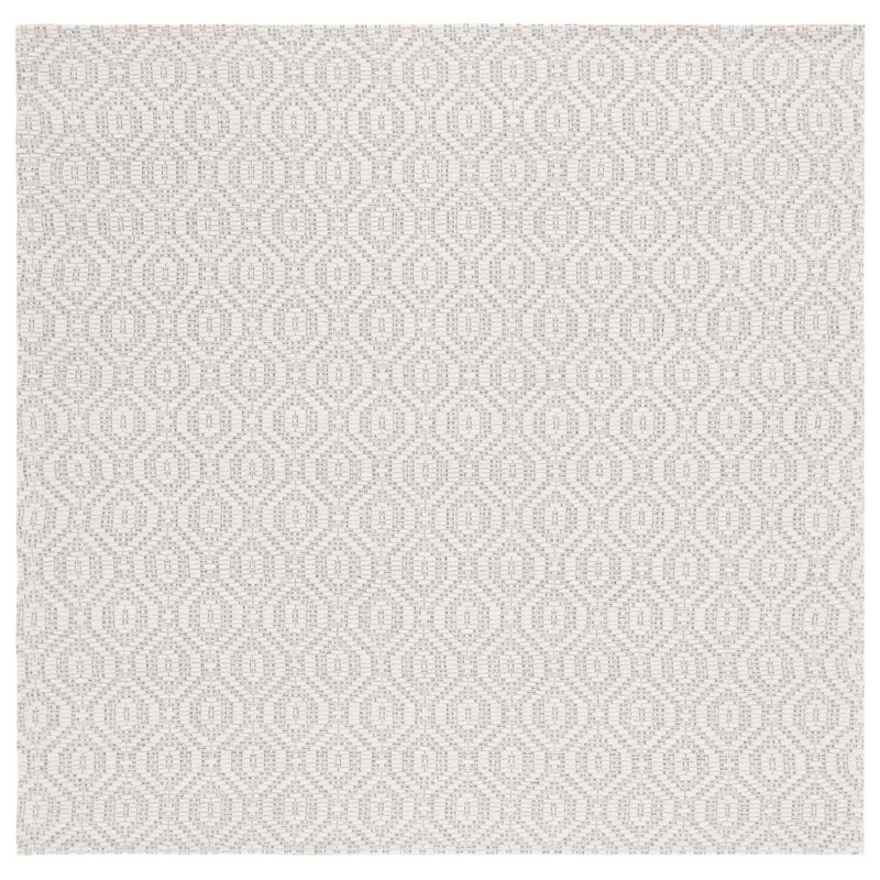 Brenlee Hand Woven Performance Geometric Rug, Square 6'