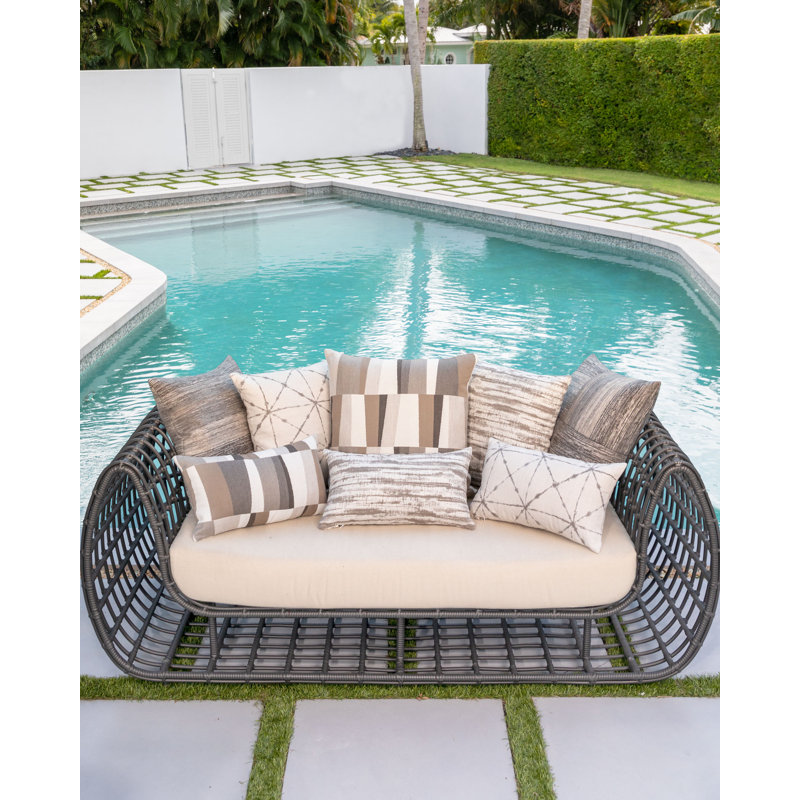 Linear Square Indoor/Outdoor, Indigo, Square 20"