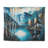 Cabin By A Lake In Fall II Polyester Tapestry-1314471666